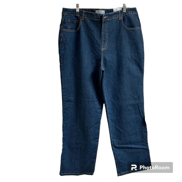 Kim Rogers 5 Pocket Easy Fit Jeans Blue Denim Women’s Size 18W Short - Picture 1 of 6